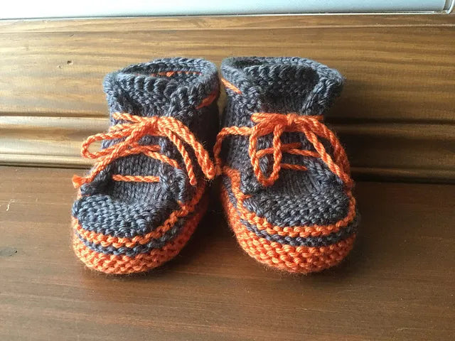 Baby Converse Style Booties Knitting Pattern | Newborn–12 Months Sneakers | PDF Instant Download