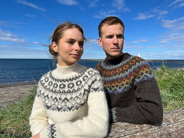 Lopi Yoke Sweater Knitting Pattern PDF | Icelandic Colorwork Pullover | Unisex Nordic Sweater | Top-Down Seamless Knit